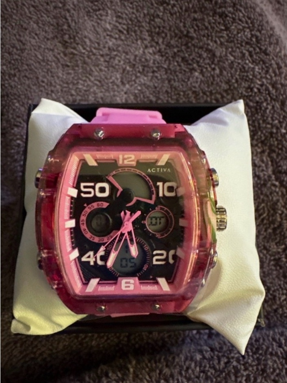 Activa X Invicta Unisex 45mm Pink Analog Digital Watch NEW
